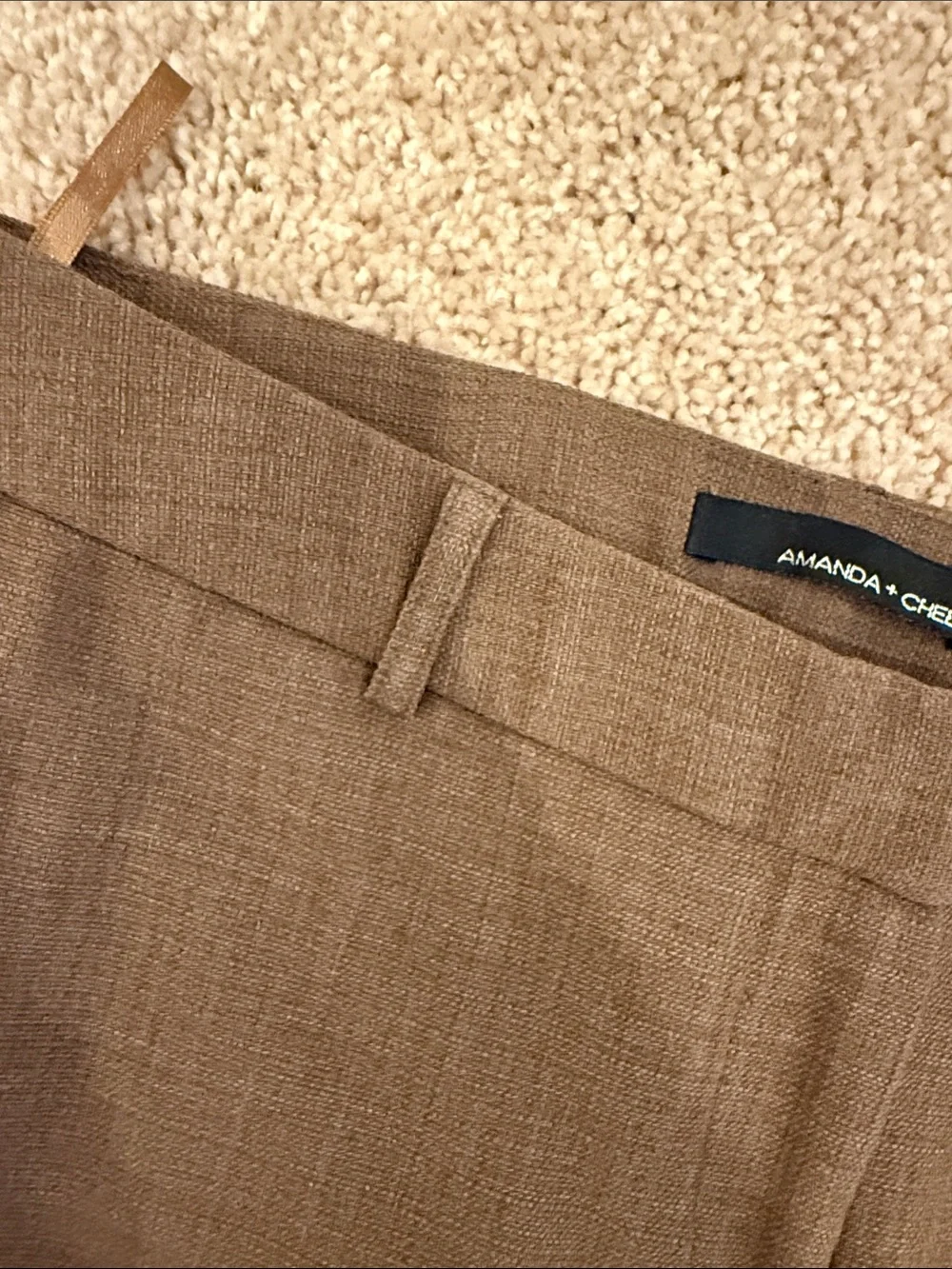 Amanda & Chelsea Brown Straight-Leg Dress Trousers